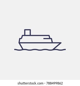 Outline ship icon illustration isolated vector sign symbol