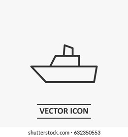 Outline ship  icon illustration vector symbol