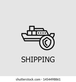 Outline shipping vector icon. Shipping illustration for web, mobile apps, design. Shipping vector symbol.