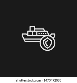 Outline shipping vector icon. Shipping illustration for web, mobile apps, design. Shipping vector symbol.