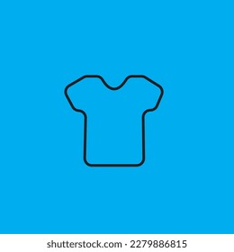 an outline of a shirt with short sleeves and a round neckline, representing casual wear or fashion, often in a simple and recognizable design.