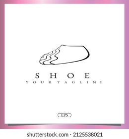 outline shoe logo premium elegant template vector eps 10