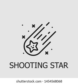 Outline shooting star vector icon. Shooting star illustration for web, mobile apps, design. Shooting star vector symbol.