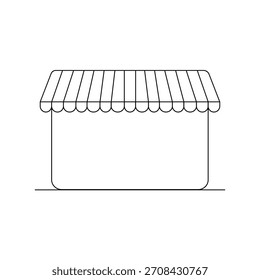 Vector del icono de la tienda del esquema para la tienda en línea y el diseño al por menor