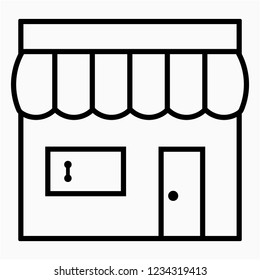 Outline Shop vector icon