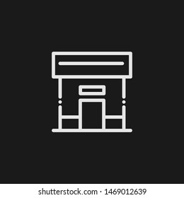 Outline shop vector icon. Shop illustration for web, mobile apps, design. Shop vector symbol.