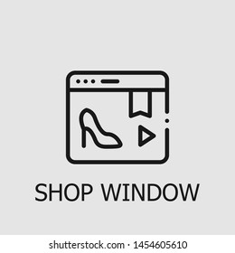 Outline shop window vector icon. Shop window illustration for web, mobile apps, design. Shop window vector symbol.