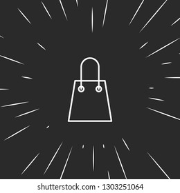 Outline shopping bag icon illustration isolated vector sign symbol
