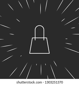 Outline shopping bag icon illustration isolated vector sign symbol