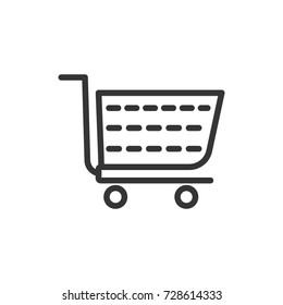 Outline shopping cart  icon illustration vector symbol