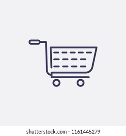 Outline shopping cart icon illustration,vector store sign symbol