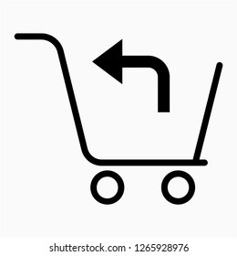 Outline shopping return pixel perfect vector icon