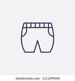 Outline short icon illustration,vector fashion sign symbol