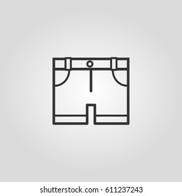 Outline short  web icon ilustration vector symbol