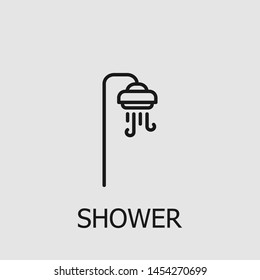 Outline shower vector icon. Shower illustration for web, mobile apps, design. Shower vector symbol.