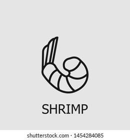 Outline shrimp vector icon. Shrimp illustration for web, mobile apps, design. Shrimp vector symbol.