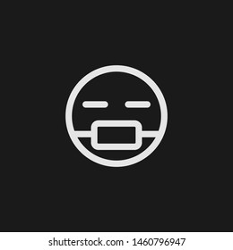 Outline sick vector icon. Sick illustration for web, mobile apps, design. Sick vector symbol.