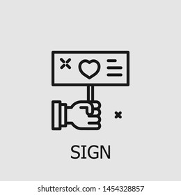 Outline sign vector icon. Sign illustration for web, mobile apps, design. Sign vector symbol.
