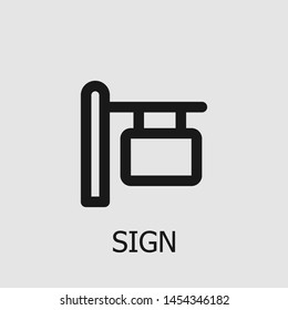 Outline sign vector icon. Sign illustration for web, mobile apps, design. Sign vector symbol.