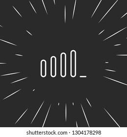 Outline signal bars icon illustration isolated vector sign symbol