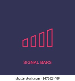 Outline signal bars icon.signal bars vector illustration. Symbol for web and mobile