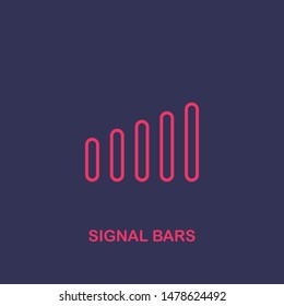 Outline signal bars icon.signal bars vector illustration. Symbol for web and mobile