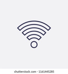 Outline signal icon illustration,vector wi-fi sign symbol
