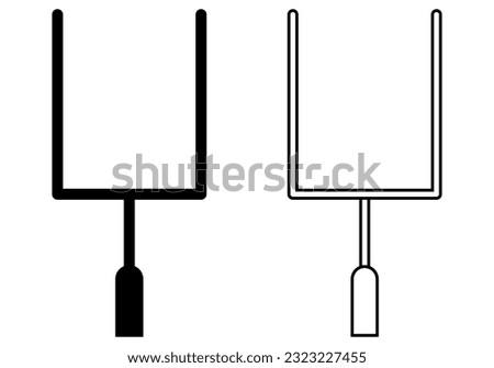 outline silhouette American Football Goal Post set isolated on white background