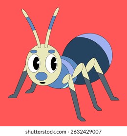 Outline and silhouette art of ant, Pen icon, birds, art Vector set on a white background.