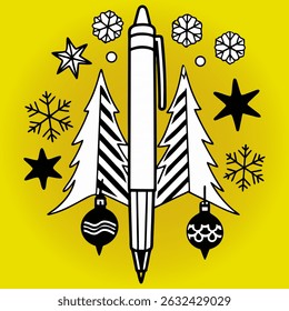 Outline and silhouette art of ant, Pen icon, birds, art Vector set on a white background.