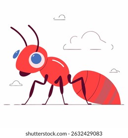 Outline and silhouette art of ant, Pen icon, birds, art Vector set on a white background.