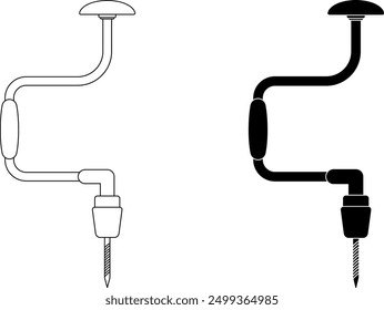 outline silhouette Brace icon set