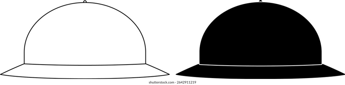 silhueta de contorno Brodie helmet icon set