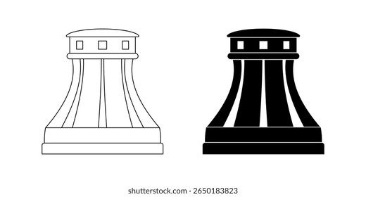 silhueta de contorno Capstan icon set