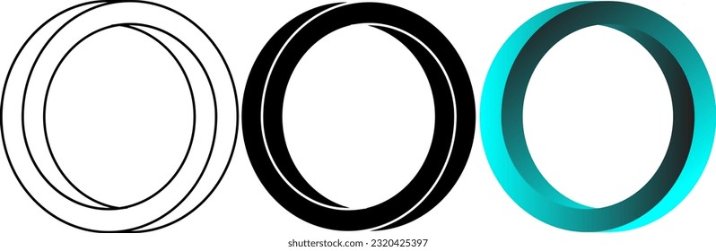 outline silhouette circle illusion icon