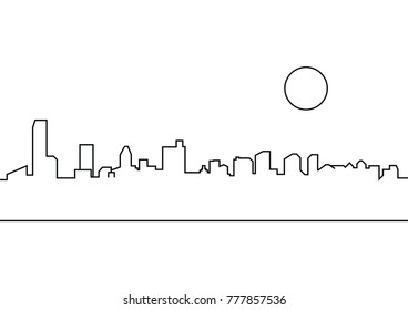 outline silhouette of the city