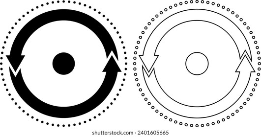 outline silhouette consistency icon set