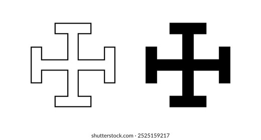 silhueta de contorno Conjunto de símbolos de alta potência