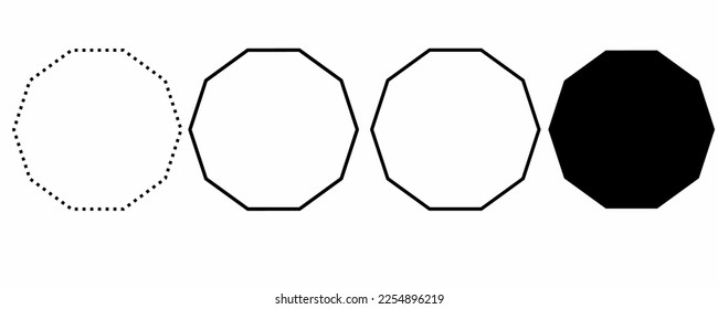 conjunto de formas de deformación de silueta de contorno aislado en fondo blanco