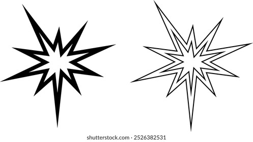 Umrisssilhouette Explosionssymbolsatz