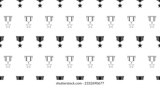 outline silhouette military medal seamless patern