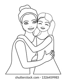 Black Mom Daughter Hugging Stock Vectors, Images & Vector Art ...