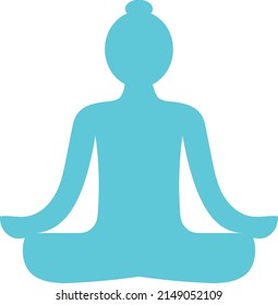 Outline Silhouette Person Meditating Stock Vector (Royalty Free ...