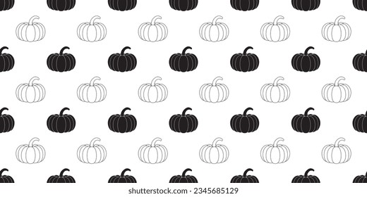 outline silhouette pumkins seamless pattern
