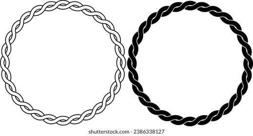 outline silhouette round cord frame set