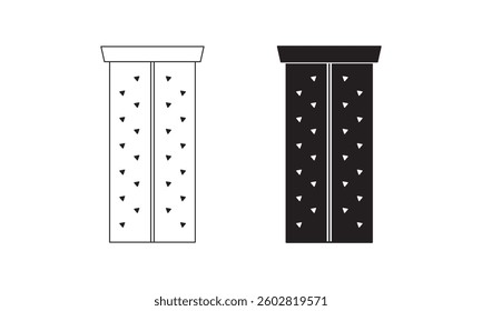 outline silhouette Speed climbing wall icon set