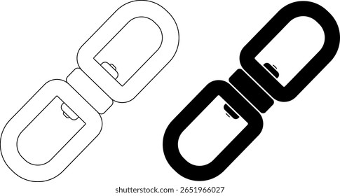 outline silhouette swivel icon set