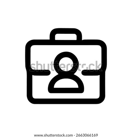 Outline Simple Briefcase Avatar Job Applicant Icon Graphic Element