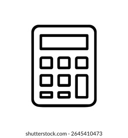 Outline Simple Calculator Device Application Interface Graphic Symbol Icon