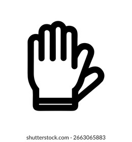 Esquema Simple Gesto Mano Abierta Palma Icono de Parte Humana